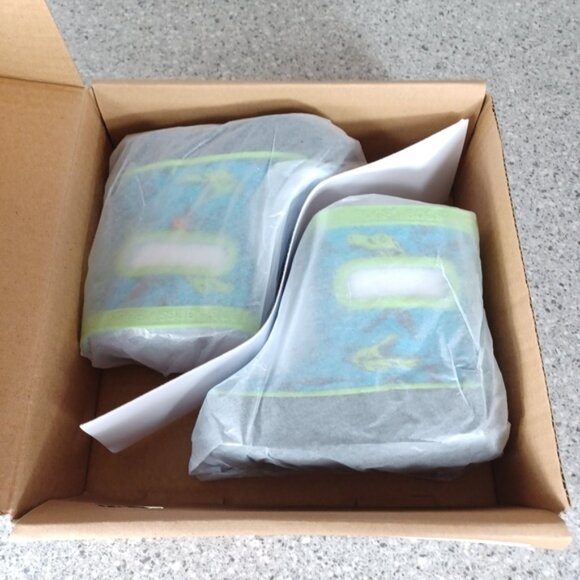 BOGS Rainboot Skipper Blue Green Dino Dinosaur Kids Waterproof Shoes 4C - Picture 9 of 9